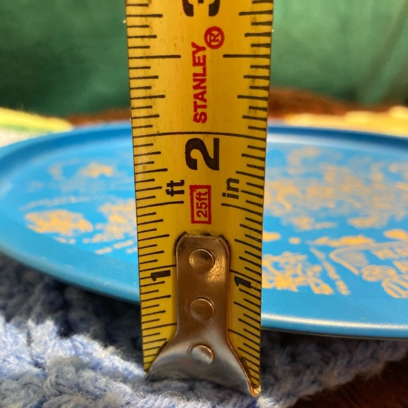 Heart of Amish Country - Vintage Blue Gold Tray - Souvenir Tourist Decor - Picture 15 of 15